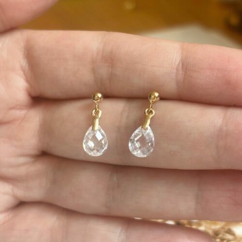 Boucles d'Oreilles Plaqué Or Goutte 22CA2577CZ