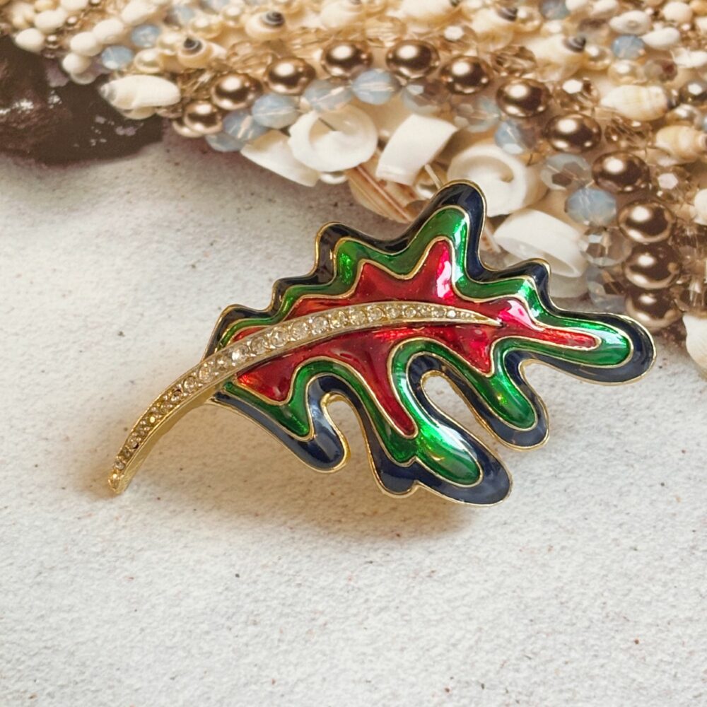 Broche Vintage Feuille A2078