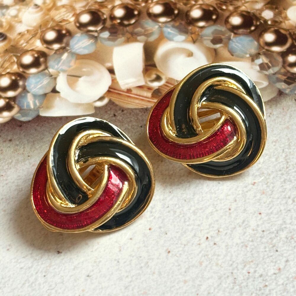 Boucles d'Oreilles Clips Vintage Tresse E2251