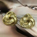Boucles d'Oreilles Clips Vintage Tresse E2251