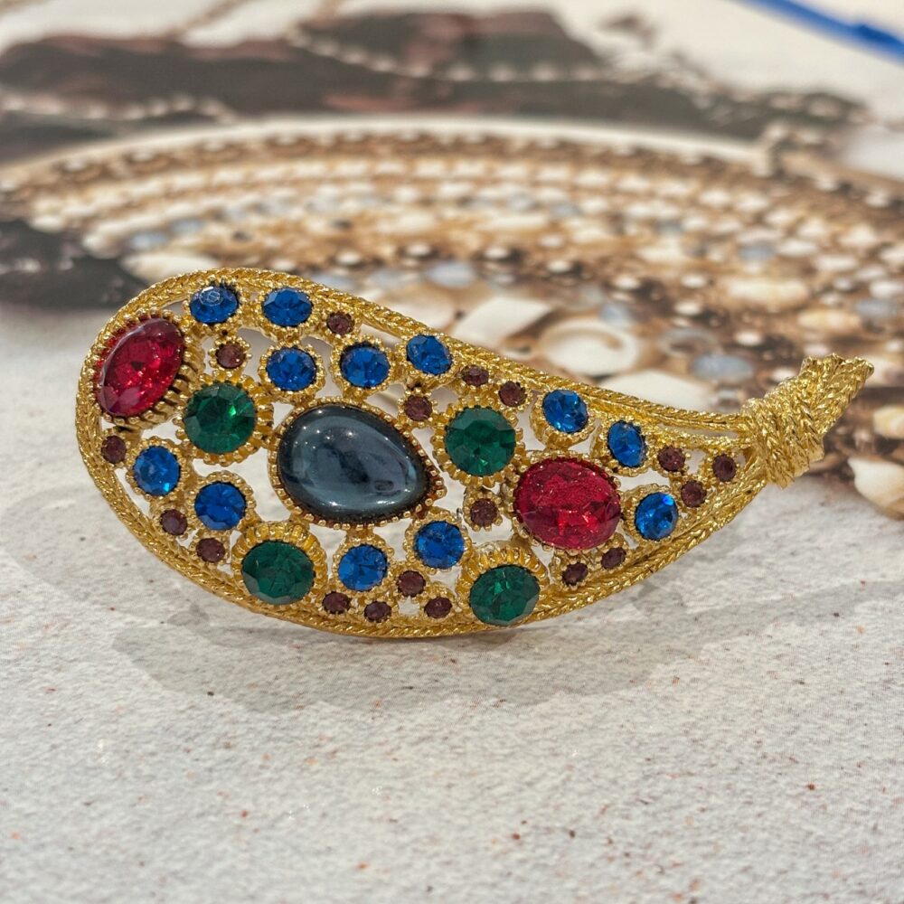 Broche Vintage SPHINX Feuille A1726