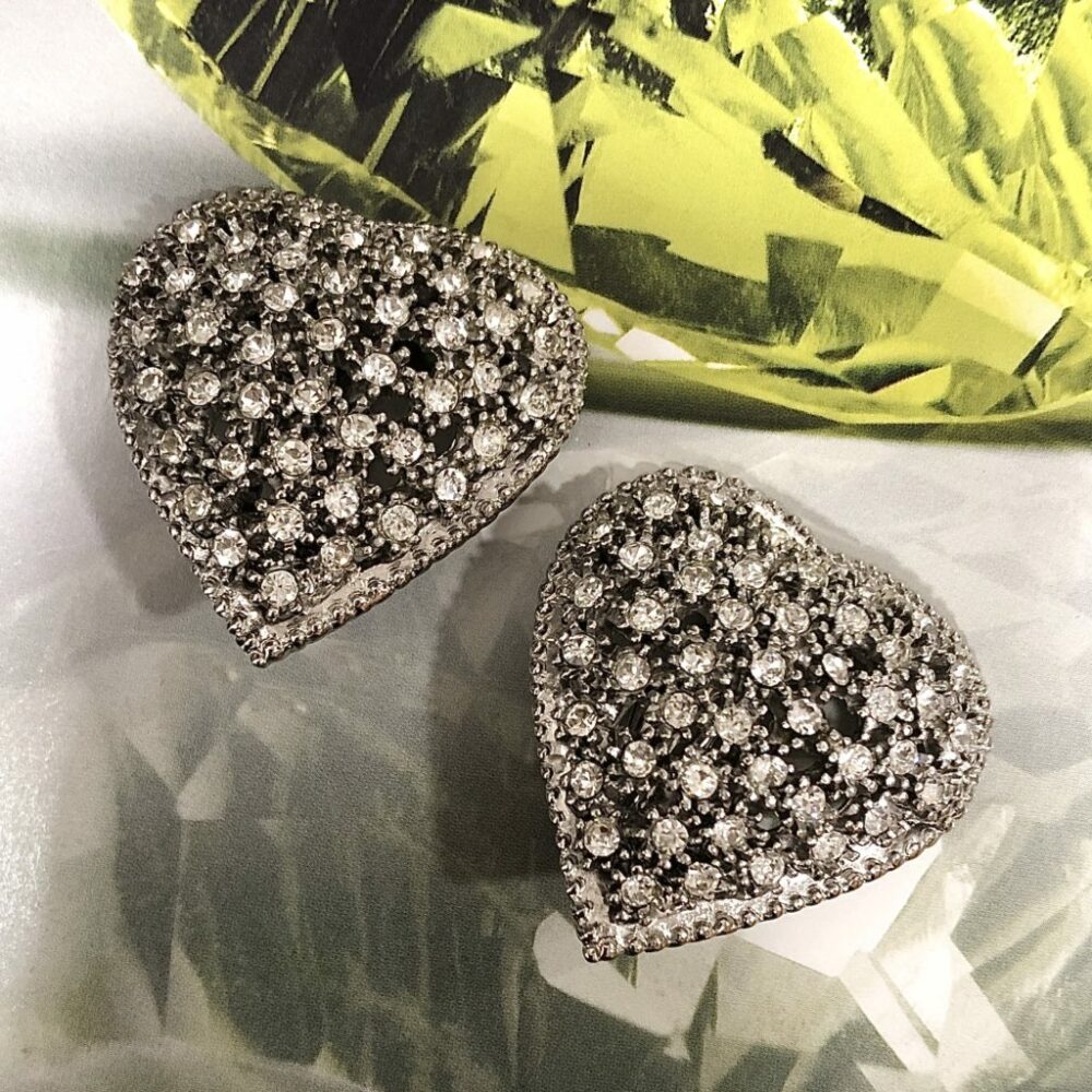 Boucles d’Oreilles Clips Vintage Cœur E2889