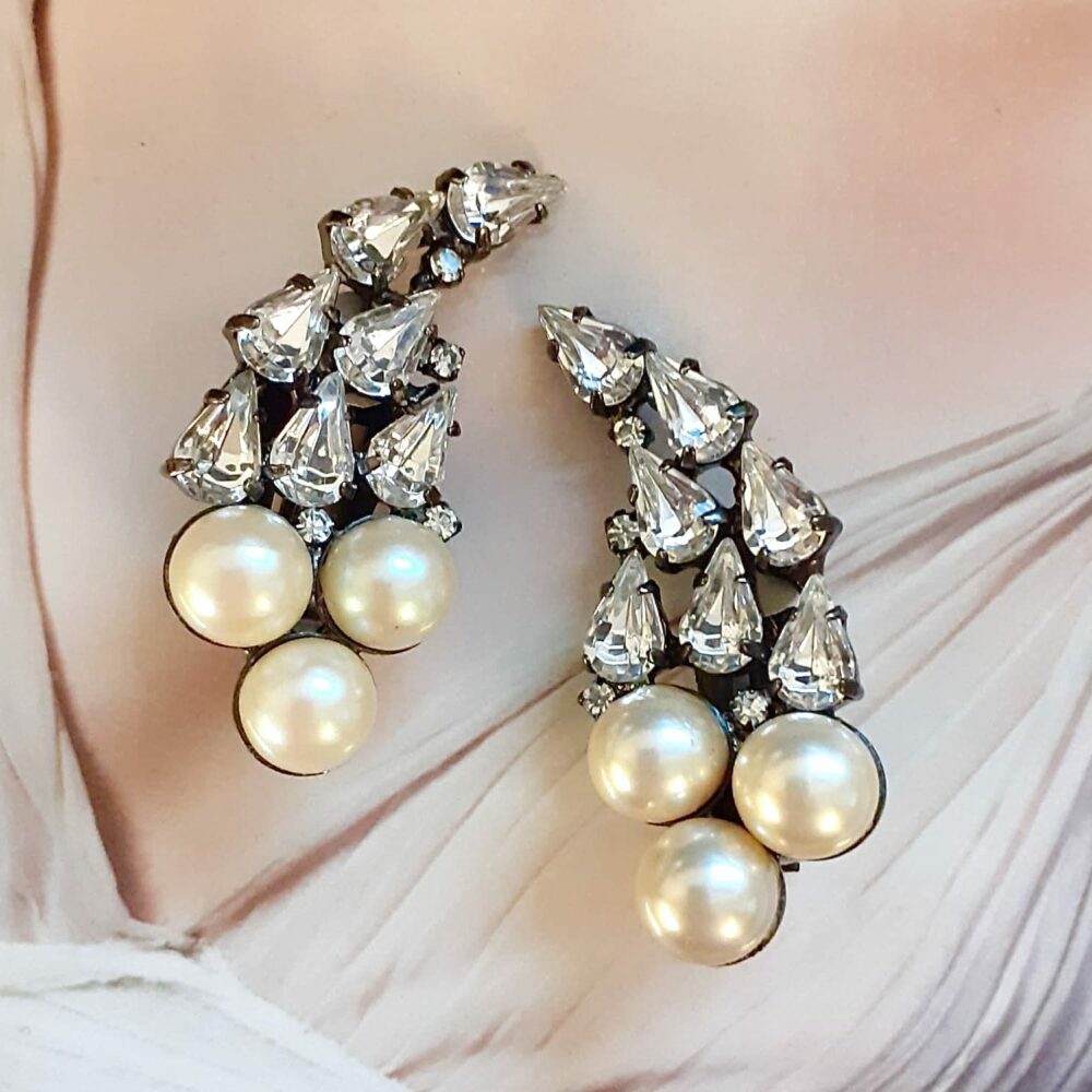 Boucles d’Oreilles Clips Vintage Palme X3400