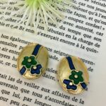 Boucles d’Oreilles Clips Vintage SPHINX Fleur E1275