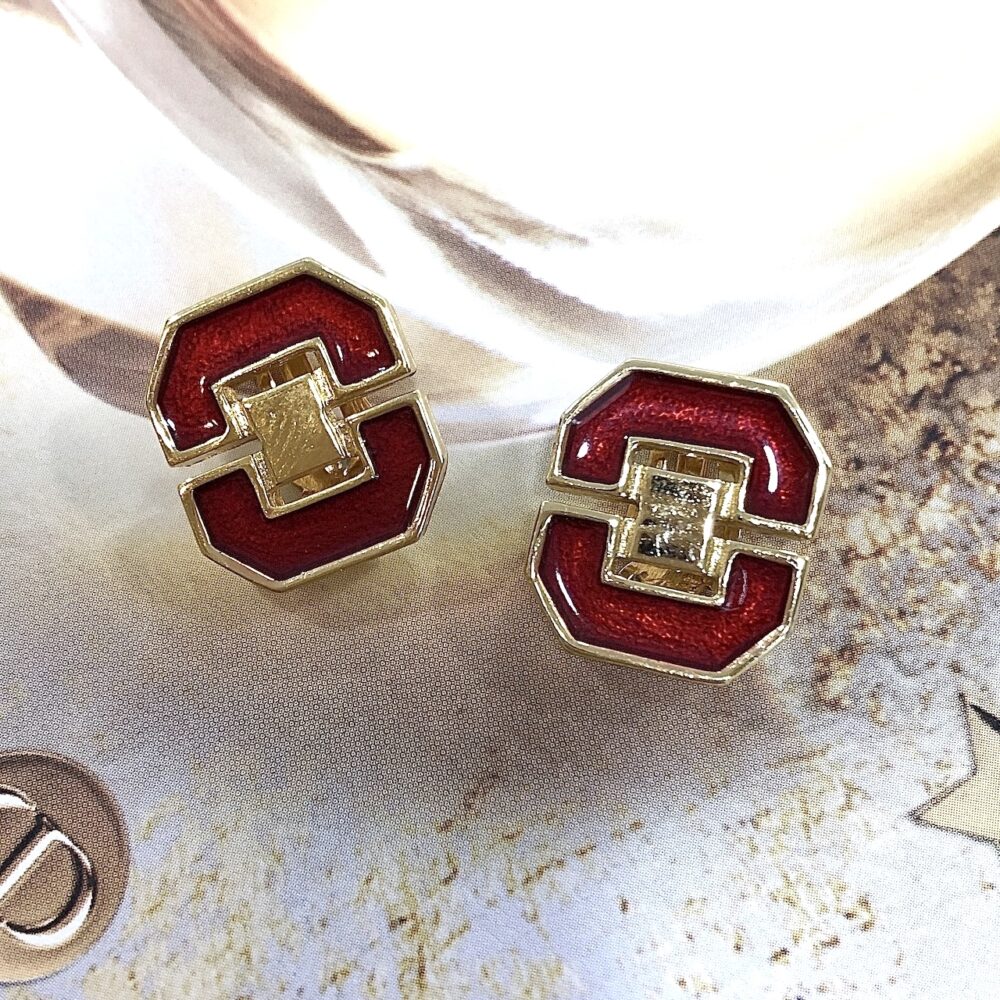 Boucles d’Oreilles Clips Vintage Rectangle E1534