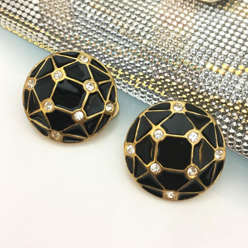 Boucles d’Oreilles Clips Vintage Rond E3063