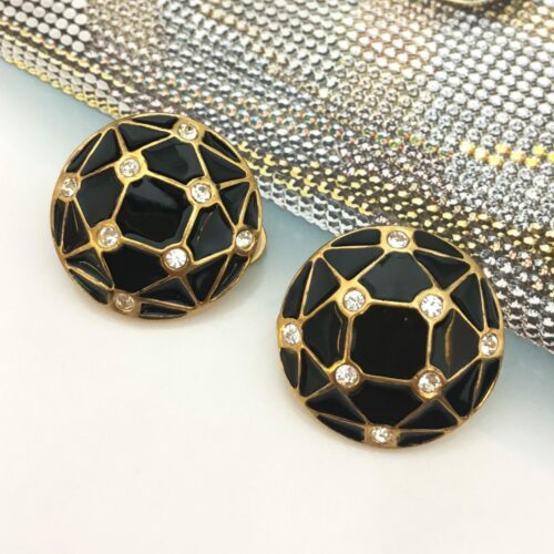 Boucles d’Oreilles Clips Vintage Rond E3063