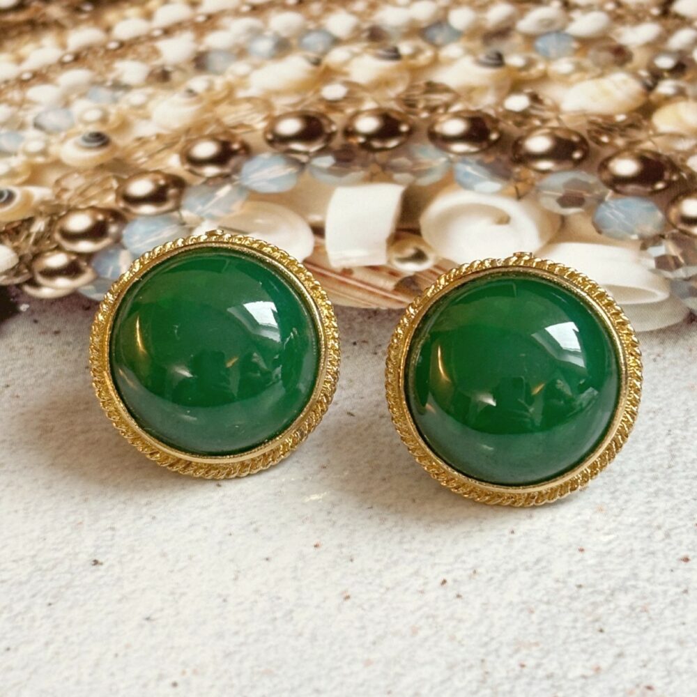 Boucles d’Oreilles Clips Vintage Rond E932