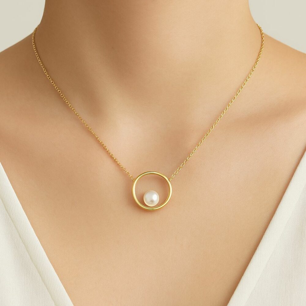 Collier Plaqué Or Cercle 52HX0810SP