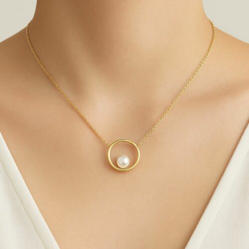 Collier Plaqué Or Cercle 52HX0810SP