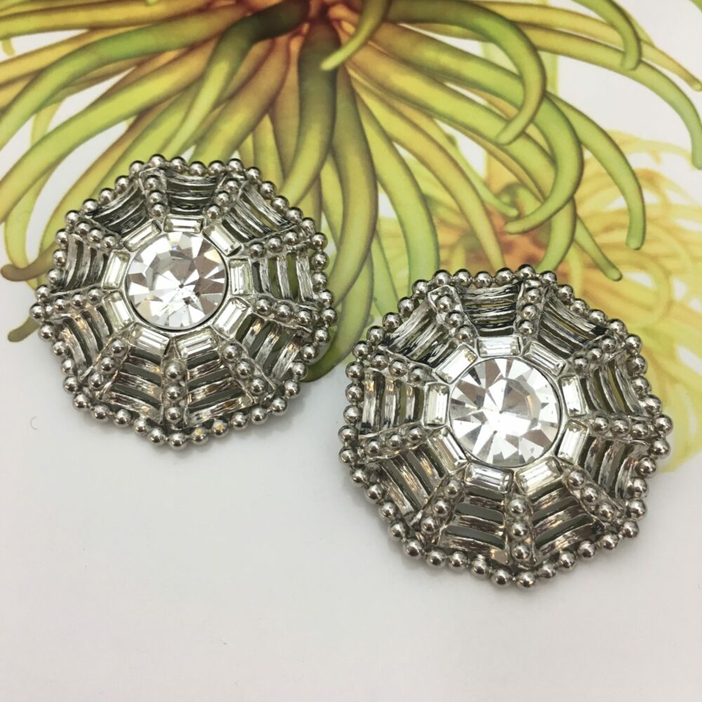 Boucles d’Oreilles Clips Vintage Rond E3178