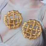 Boucles d’Oreilles Clips Vintage SPHINX Rond E3594
