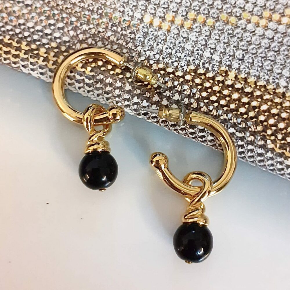 Boucles d’Oreilles Percées Vintage Rond E3869