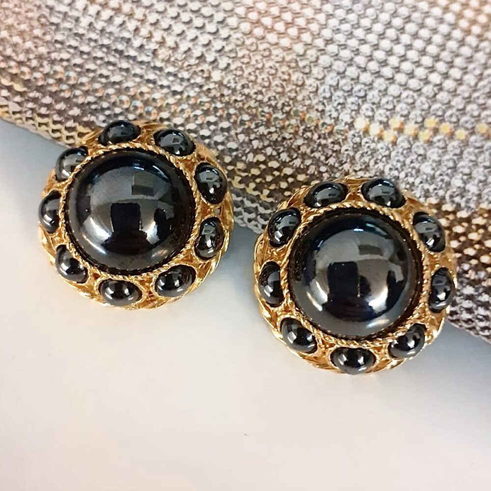 Boucles d’Oreilles Clips Vintage Rond E452