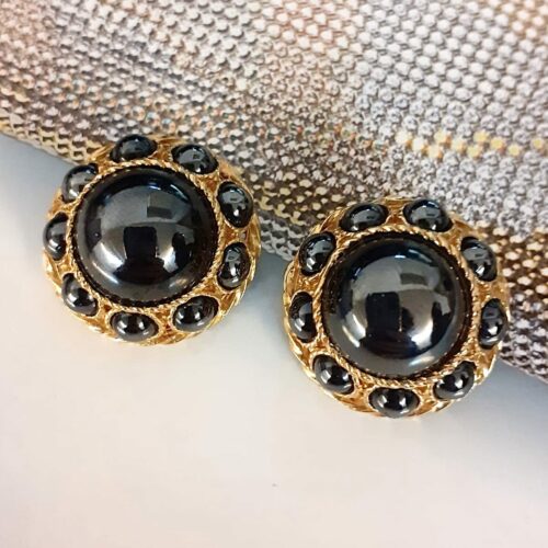 Boucles d’Oreilles Clips Vintage Rond E452