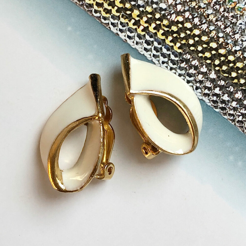 Boucles d’Oreilles Clips Vintage Ovale S2906