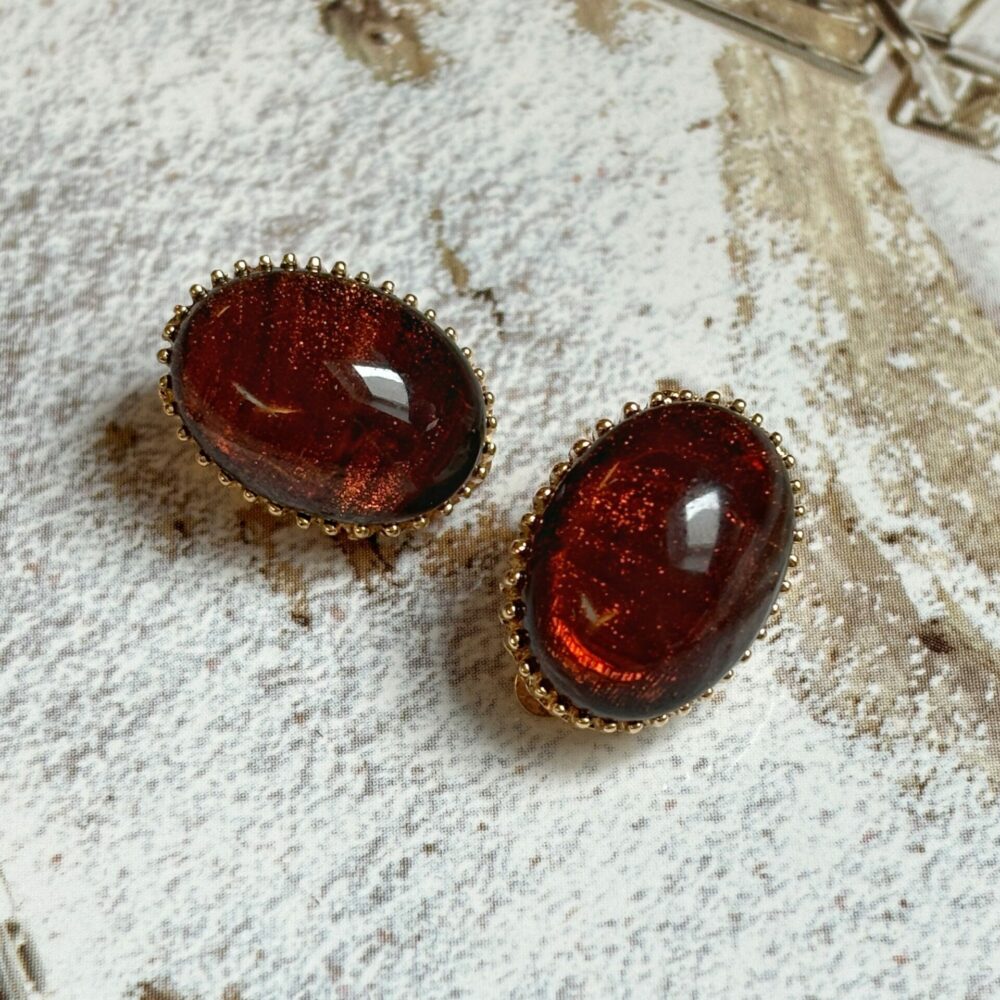 Boucles d’Oreilles Clips Vintage SPHINX Ovale E938