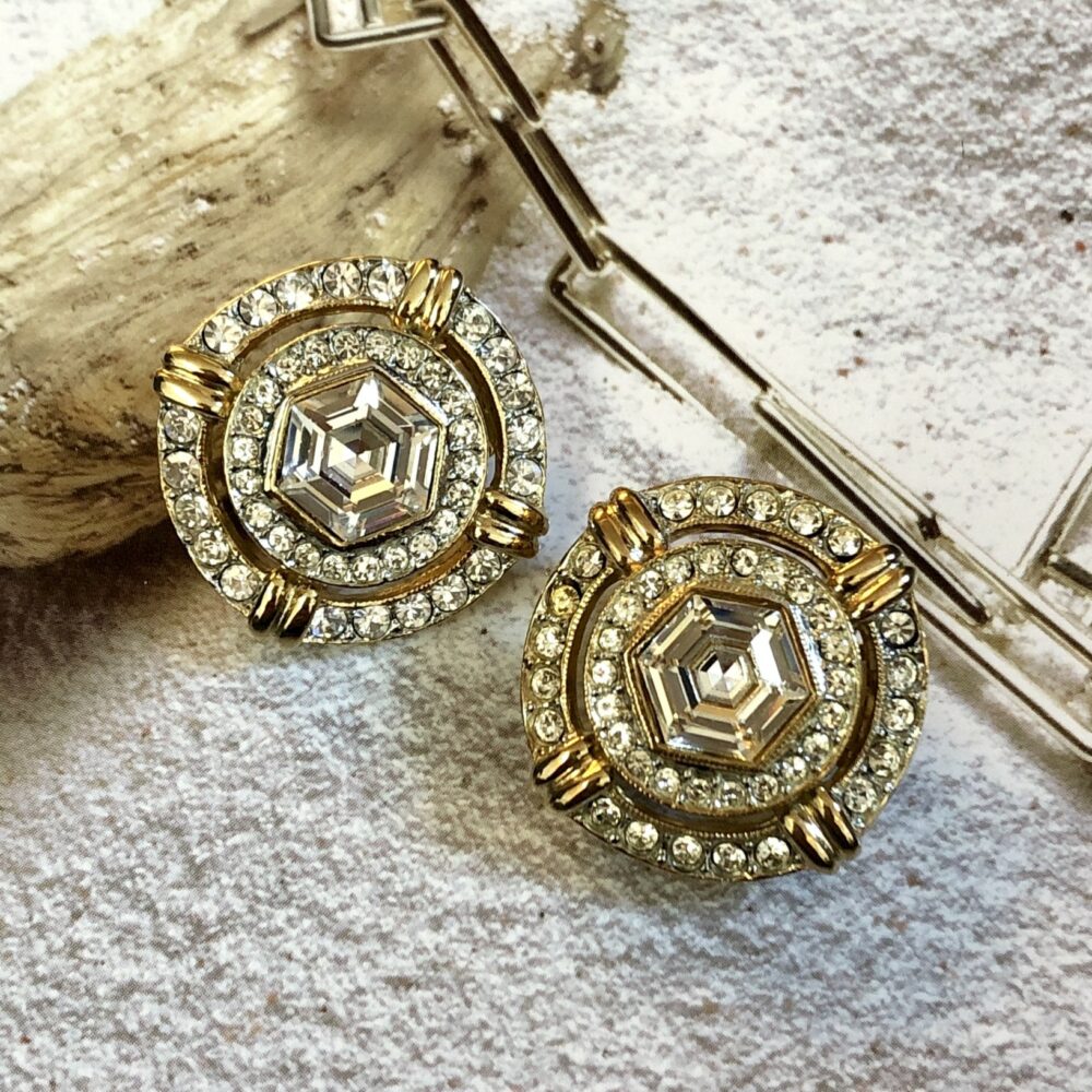 Boucles d’Oreilles Clips Vintage SPHINX Rond E2914