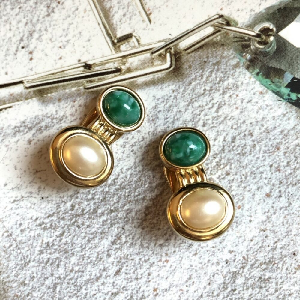 Boucles d'Oreilles Clips Vintage Ovale E4617