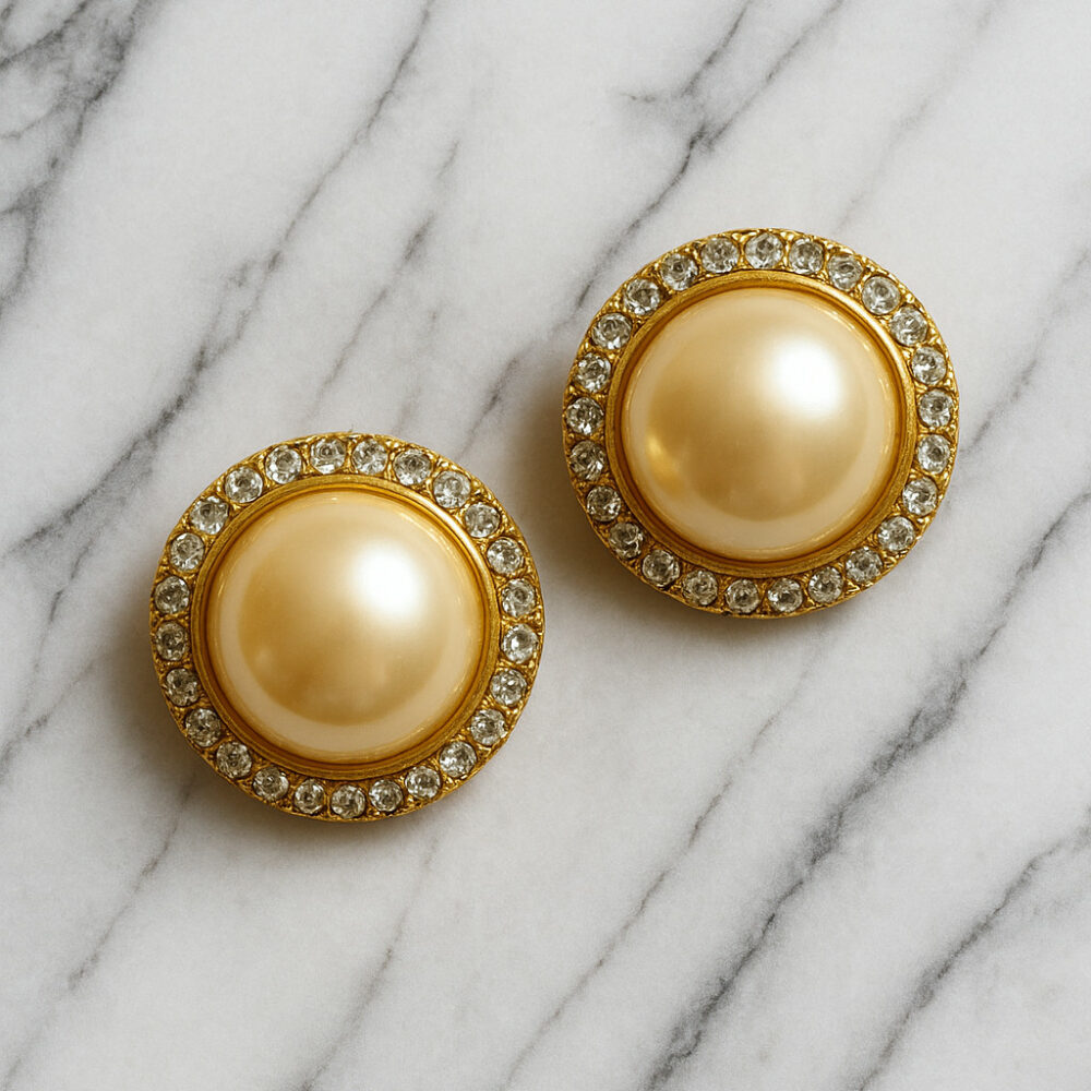 Boucles d’Oreilles Clips Vintage Rond E831