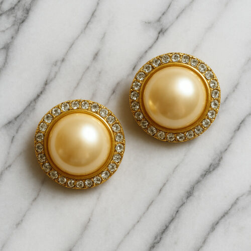 Boucles d’Oreilles Clips Vintage Rond E831